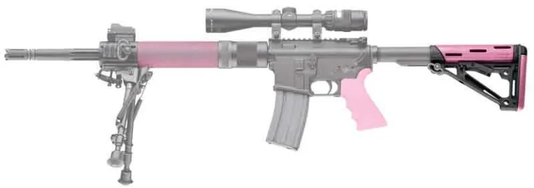 HOGUE AR-15 COLLAPSIBLE STOCK - PINK RUBBER MIL-SPEC