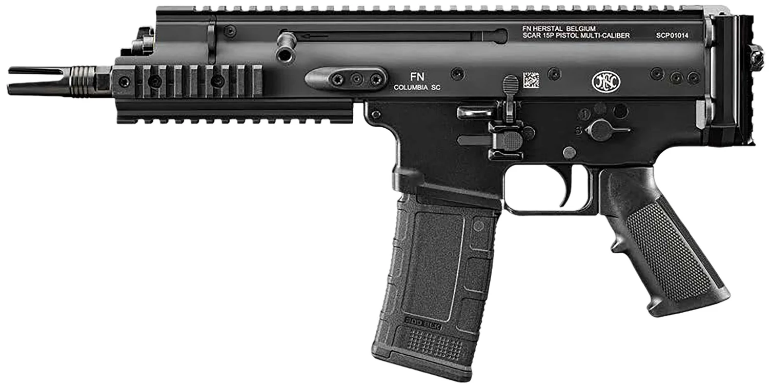 FN 38101242 SCAR 15P 300 Blackout 30+1 7.50" Black Chrome Lined Steel Barrel, Black Anodized Aluminum Picatinny Rail Receiver, Black Polymer Grip, Ambidextrous