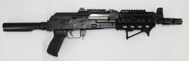 Zastava Arms ZPAP92 AK Pistol ZP92762TACM 7.62x39mm 10" 30+1 Quad Rail Night Brake UTG Angled Foregrip Black