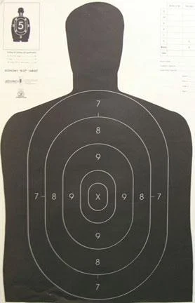 Speedwell Official NRA Police Qualification Silhouette Police Silhouette - Black - 200/Pack